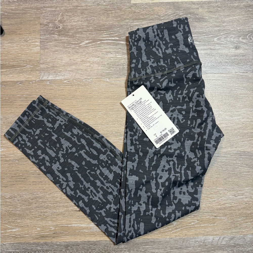 Lululemon Wunder Train HR Tight 25" *Print - Asphalt Grey